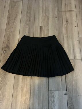 New Abercrombie YPB Pleated Tennis Mini Skirt Black Activewear Womens large